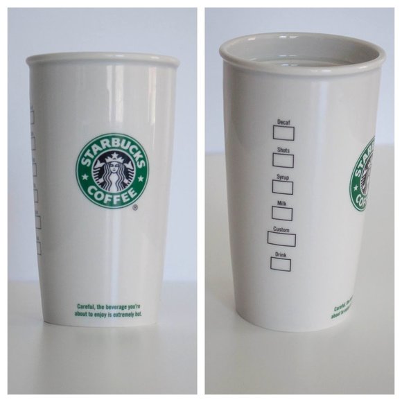 12oz Starbucks Reusable Travel Coffee Cup Mug